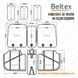 Комплект, 3D чехлы для сидений BELTEX Montana, черно-коричневый BX87120 фото 2