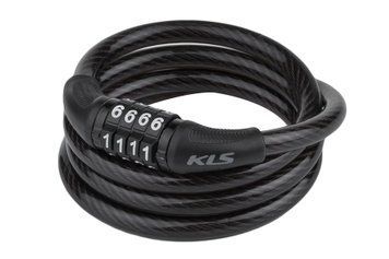 Замок тросиковий кодовий кодовий KLS Code 8x1000мм чорний VLPR-8585019309815 фото