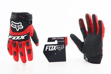 Мотоперчатки FOX XL черно-красные, сетчатые 133-055 фото