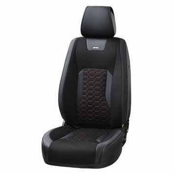 Комплект, 3D чохли для сидінь BELTEX Montana, чорно-червоний BX87110 фото