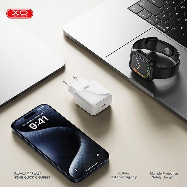 Сетевое зарядное устройство XO L141 USB-C 20W белый storm_group__XO-L141 фото