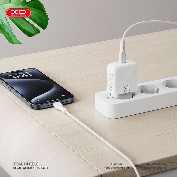 Сетевое зарядное устройство XO L141 USB-C 20W белый storm_group__XO-L141 фото