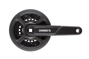 Комплект шатунів&nbsp;ONRIDE&nbsp;Duet 1110P, під квадрат, 175 мм, 36-22T, на 11/10/9 шв., чорний 2526116105343 фото