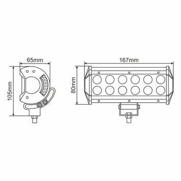 Фара светодиодная Brevia CREE Spot 10-30V, 36W (12x3W), 3000Lm, 1шт 10712SX1 10712SX1 фото