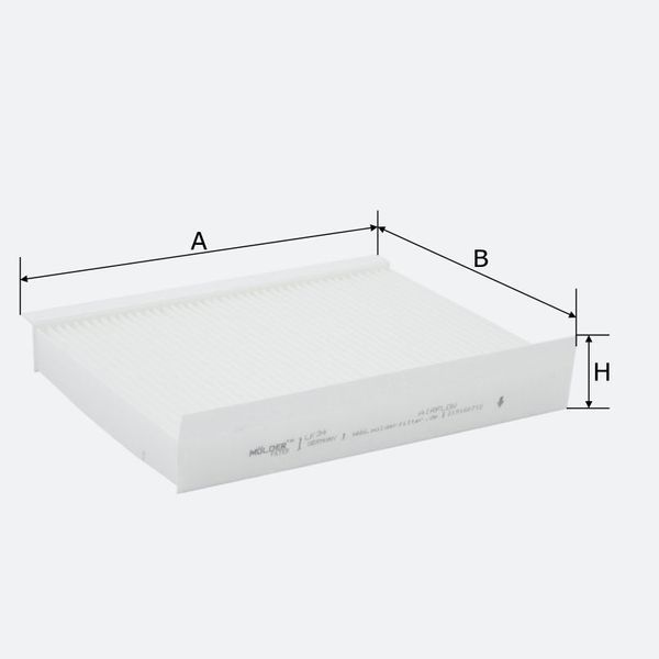 Фильтр салона Molder Filter LK 34 (WP9130, LA144, CU2335) LK34 фото